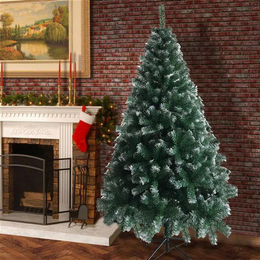 Lichtgroene kerstboom met witte punten