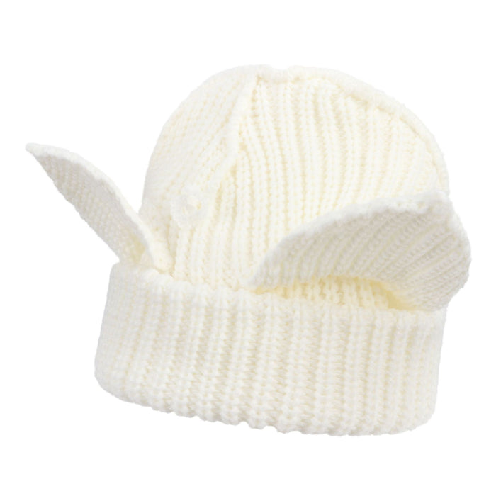 Warmtewereld Grofgebreide beanie met kattenoortjes