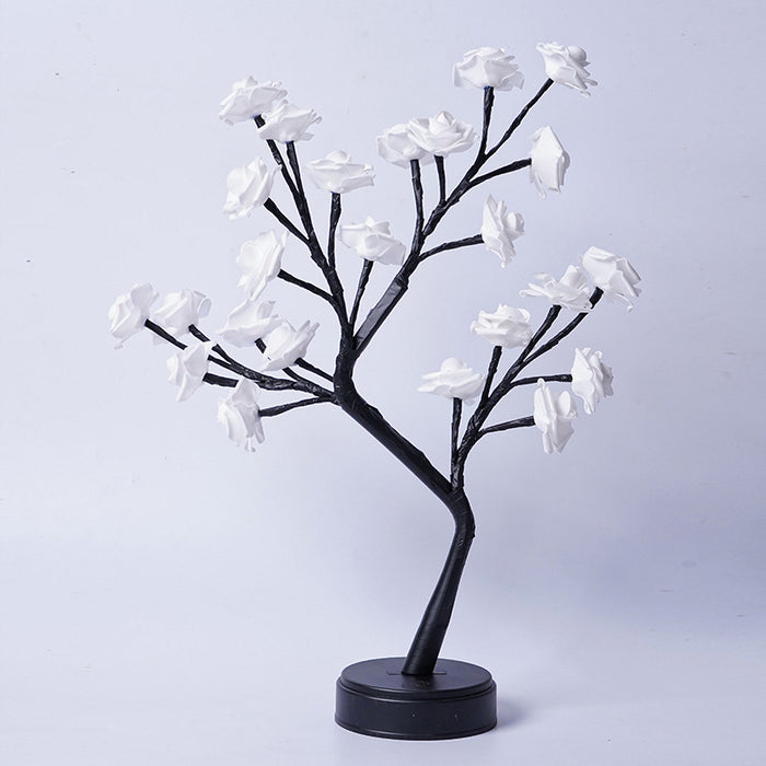 Warmtewereld Rozenboom tafellamp met buigbare takken en led-rozen