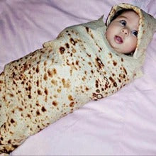 Ronde tortilla deken met print