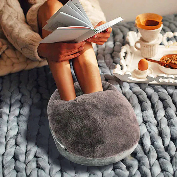 Warmtewereld™ Elektrische voetenwarmer XL met instelbare warmte en wasbare voering