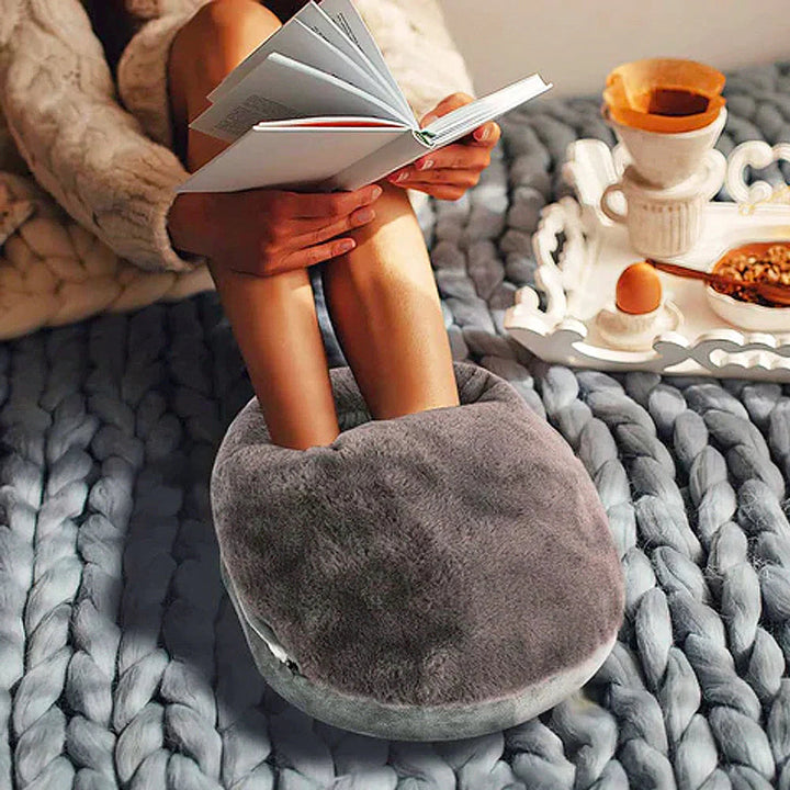 Warmtewereld™ Elektrische voetenwarmer XL met instelbare warmte en wasbare voering