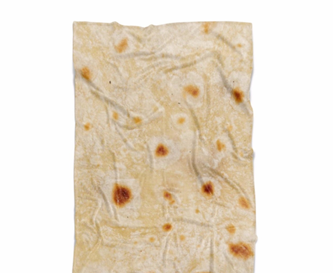 Ronde tortilla deken met print