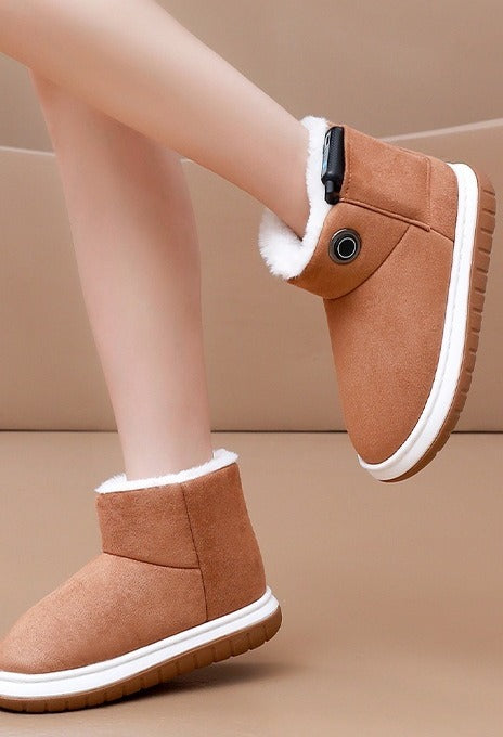 Warmtewereld Oplaadbare verwarmde enkelboots met pluche voering
