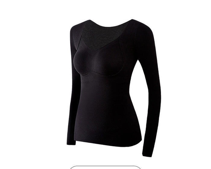 Warmtewereld Thermoshirt met ingebouwde bh en fleece voering