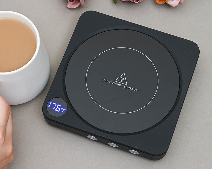 Mokwarmer met display en mok koffie
