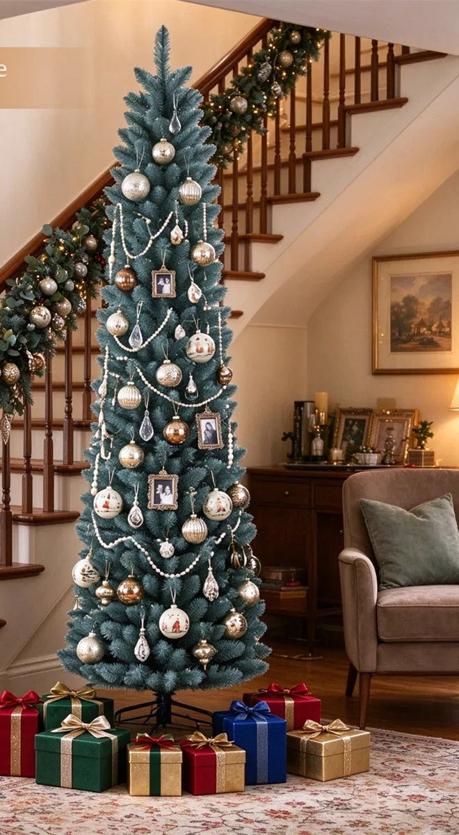 Berijpte smalle kerstboom van 183 cm