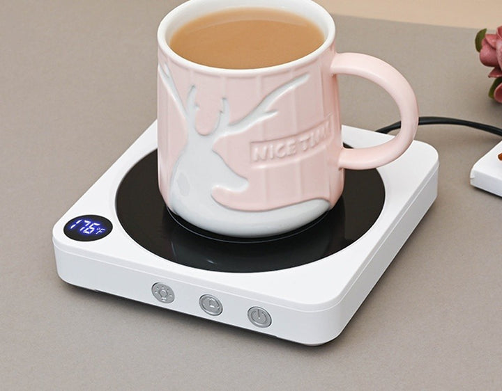 Mokwarmer met display en mok koffie