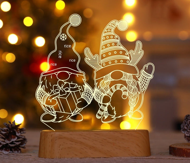 3D acryl kerstlampje met rendier