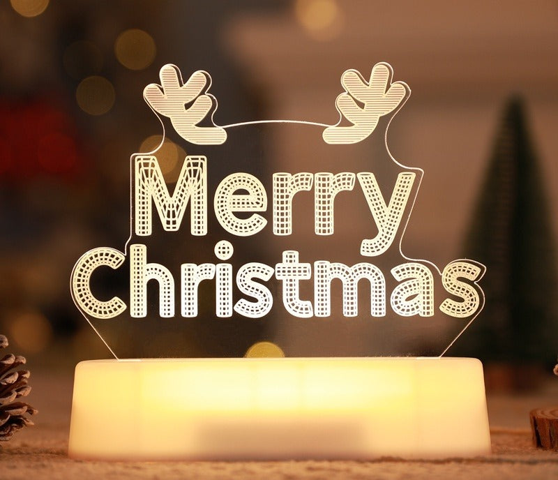 3D acryl kerstlampje met rendier