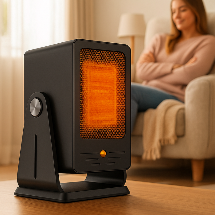 Warmtewereld™ Draagbare elektrische kachel 900 W met handgreep