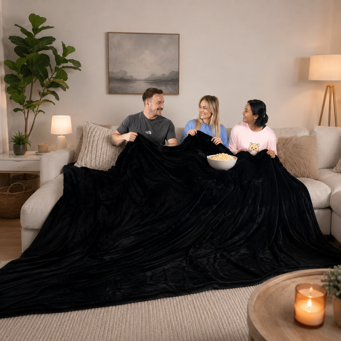Warmtewereld™ Extra grote plaid van zachte pluche voor het hele gezin