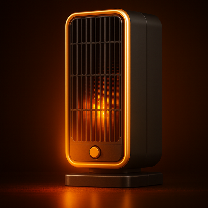 Warmtewereld™ Vierkante keramische kachel 500W, stil en kantelveilig