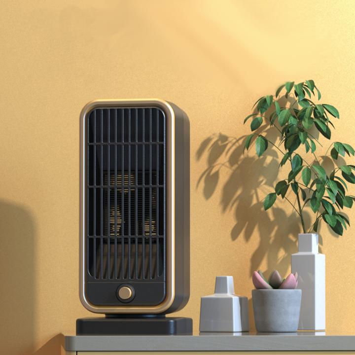 Warmtewereld™ Vierkante keramische kachel 500W, stil en kantelveilig