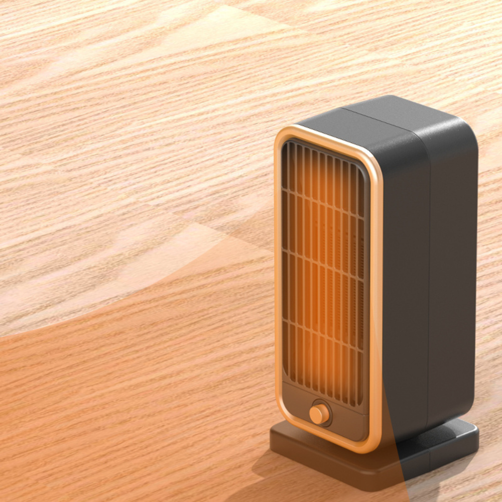 Warmtewereld™ Vierkante keramische kachel 500W, stil en kantelveilig