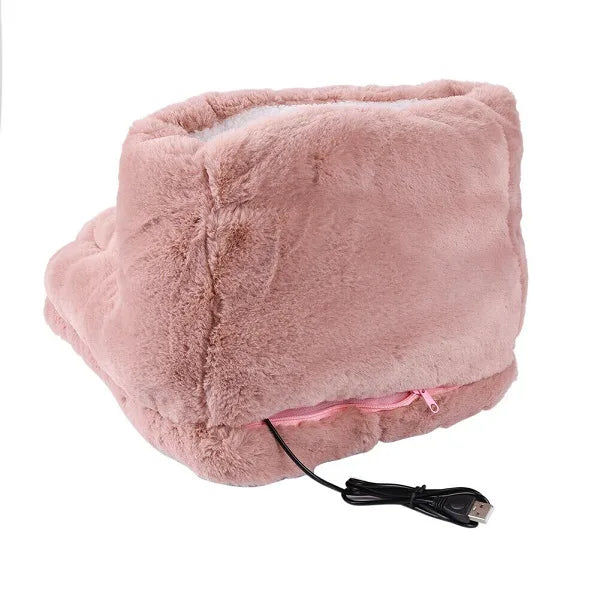 Warmtewereld™ Elektrische voetenwarmer met USB en zacht fleece, 3 standen