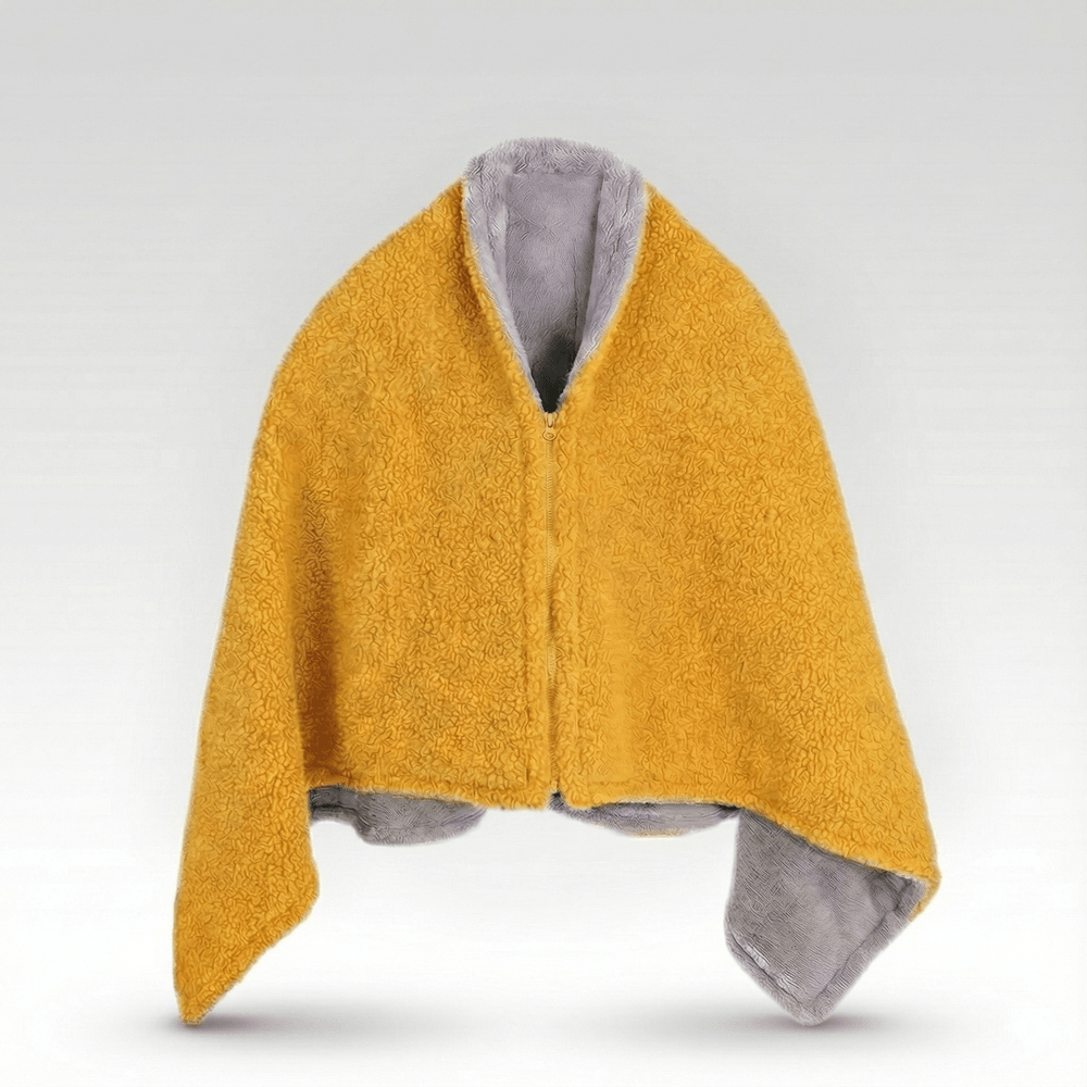 Warmtewereld™ USB-verwarmde sherpa plaid met drie standen en rits