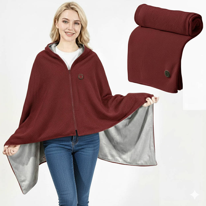 Warmtewereld™ USB-verwarmde omslagdoek van zacht katoenmix