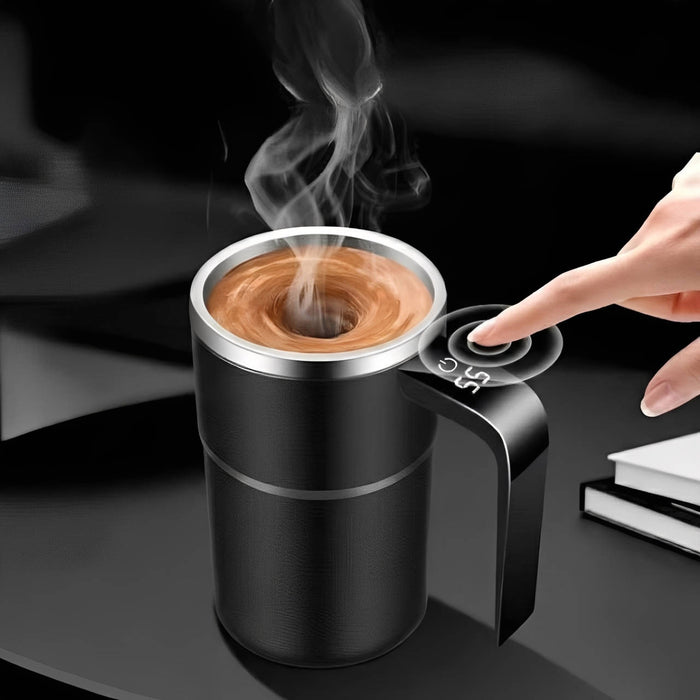 Warmtewereld™ Verwarmde reismok met automatische roerfunctie en temperatuurdisplay