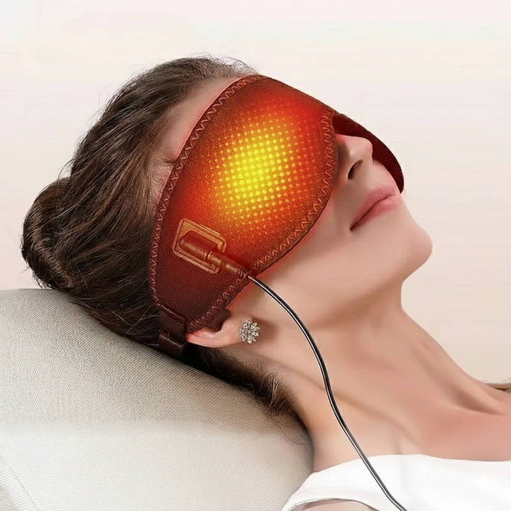 Warmtewereld™ Verwarmd oogmasker met drie warmtestanden, trilling en timer