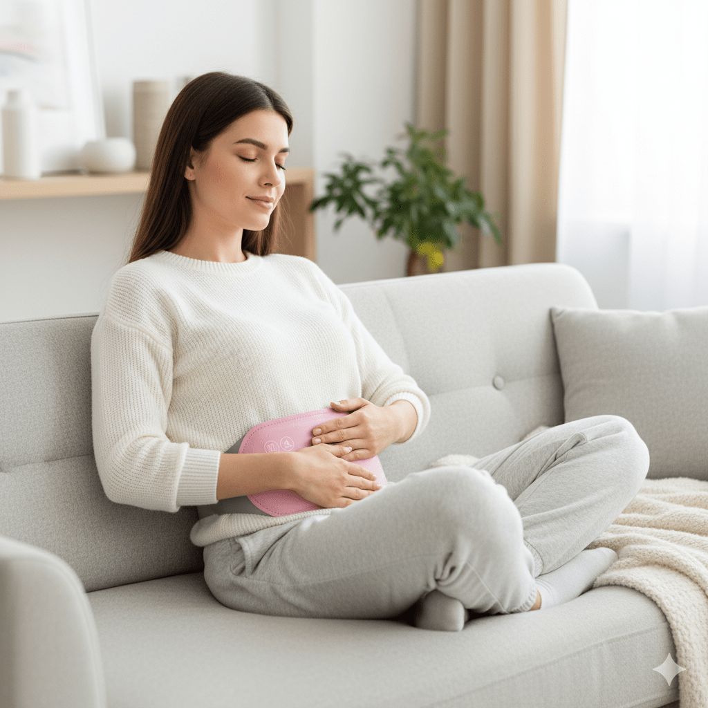 Warmtewereld™ Oplaadbaar warmtekussen voor je buik met vibratie