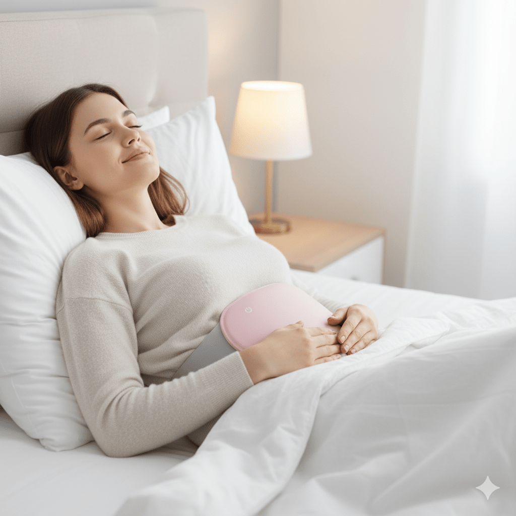 Warmtewereld™ Oplaadbaar warmtekussen voor je buik met vibratie