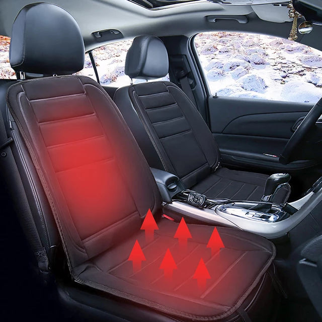 Warmtewereld™ Verwarmd stoelkussen voor de auto met rugdeel