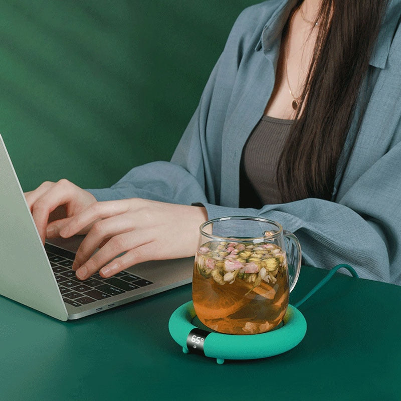 Warmtewereld™ Schattige bekerwarmer in pastel die je koffie en thee zacht warm houdt