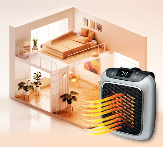 Warmtewereld™ Slanke elektrische kachel met snelle opwarming