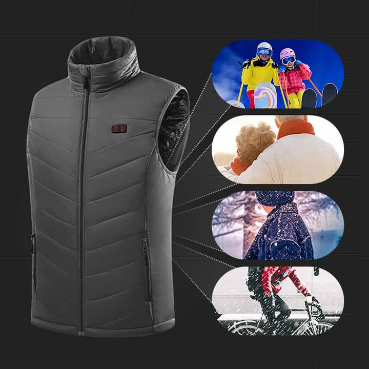 Warmtewereld™ Verwarmde bodywarmer met 13 zones en carbonvezel-verwarming