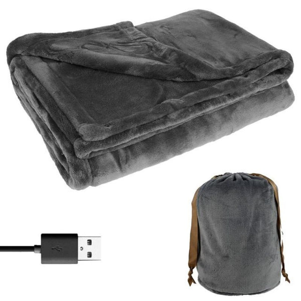 Warmtewereld™ Grote USB-warmtedeken van zachte flanel voor twee