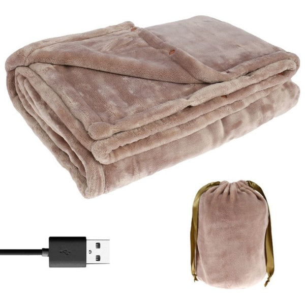 Warmtewereld™ Grote USB-warmtedeken van zachte flanel voor twee