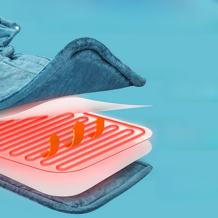 Warmtewereld™ Elektrische warmtesjaal voor nek en schouders, snel warm