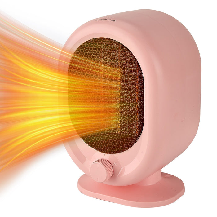 Warmtewereld™ Elegante roze ventilatorkachel met thermostaat