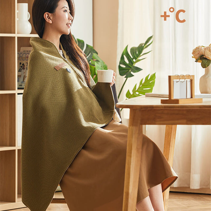 Warmtewereld™ USB-warmteplaid van wafelfleece met drie standen