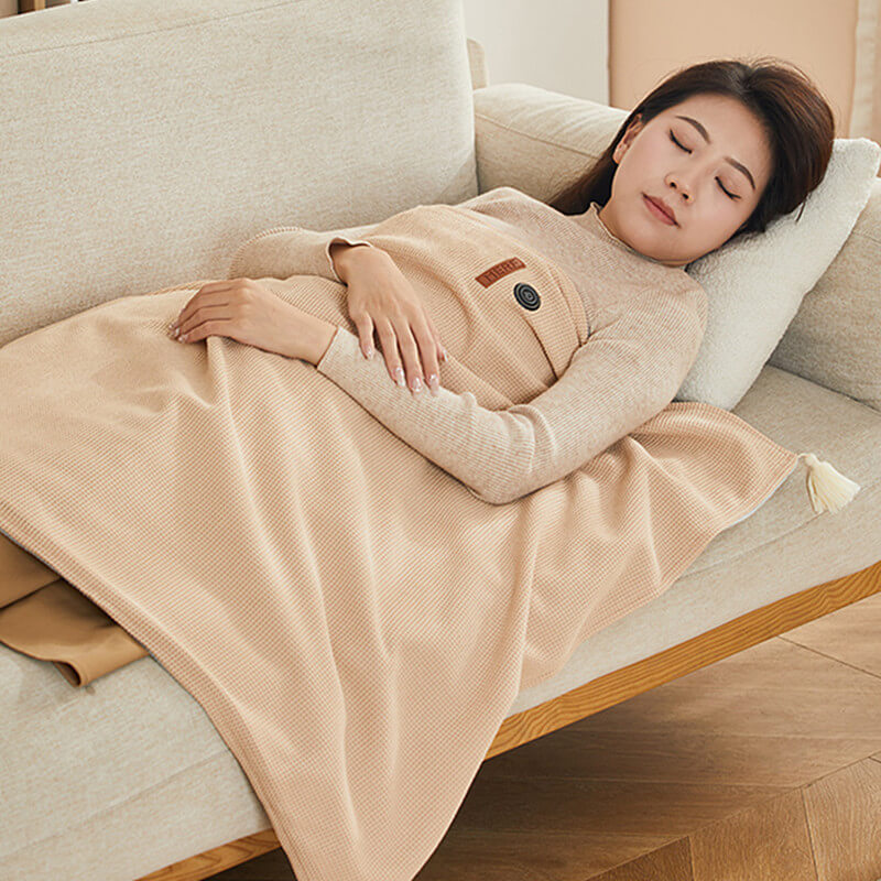 Warmtewereld™ USB-warmteplaid van wafelfleece met drie standen