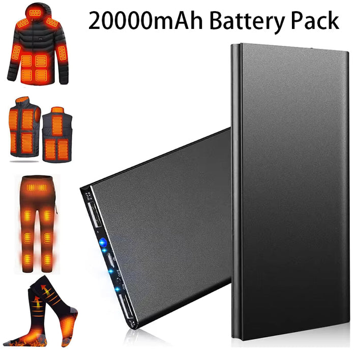 Warmtewereld™ Powerbank 20.000 mAh met 74 W en twee usb-poorten voor warmtejassen