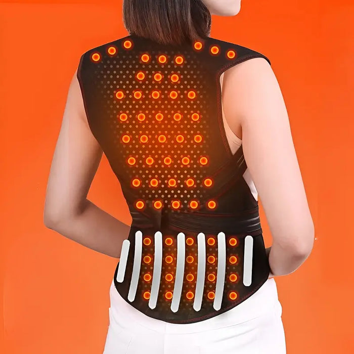 Warmtewereld™ Rugsteunband voor vrouwen met 108 magneten en vijf steunplaten