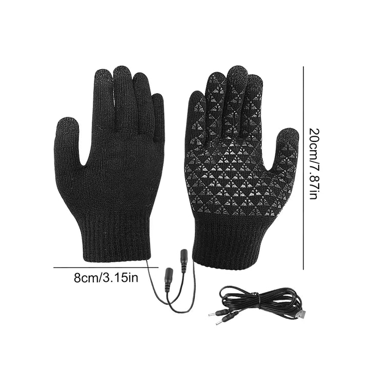 Warmtewereld™ USB-verwarmde gebreide handschoenen met antislipgrip