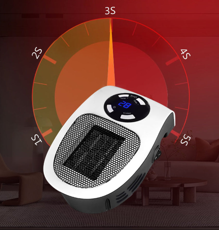 Warmtewereld™ Stille elektrische kachel in strak metalen design