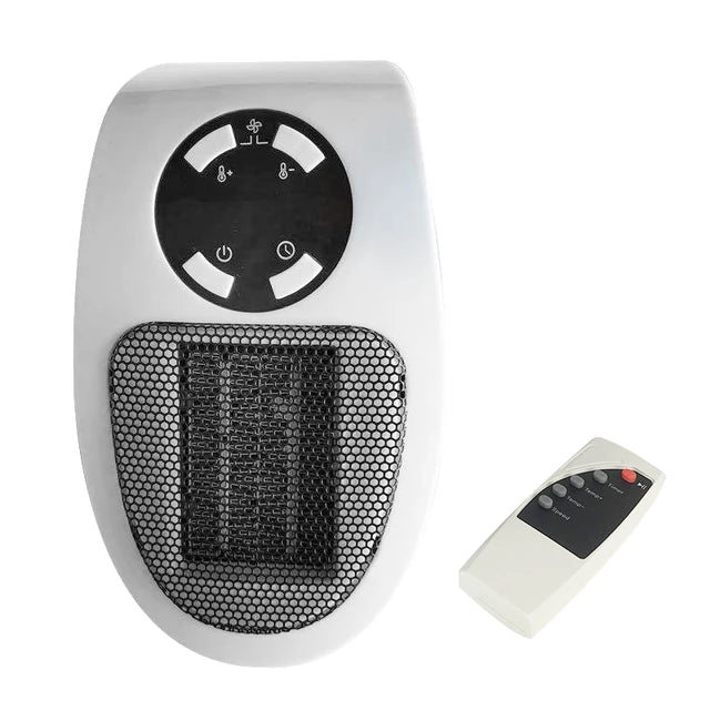 Warmtewereld™ Mini stopcontactkachel met afstandsbediening en timer
