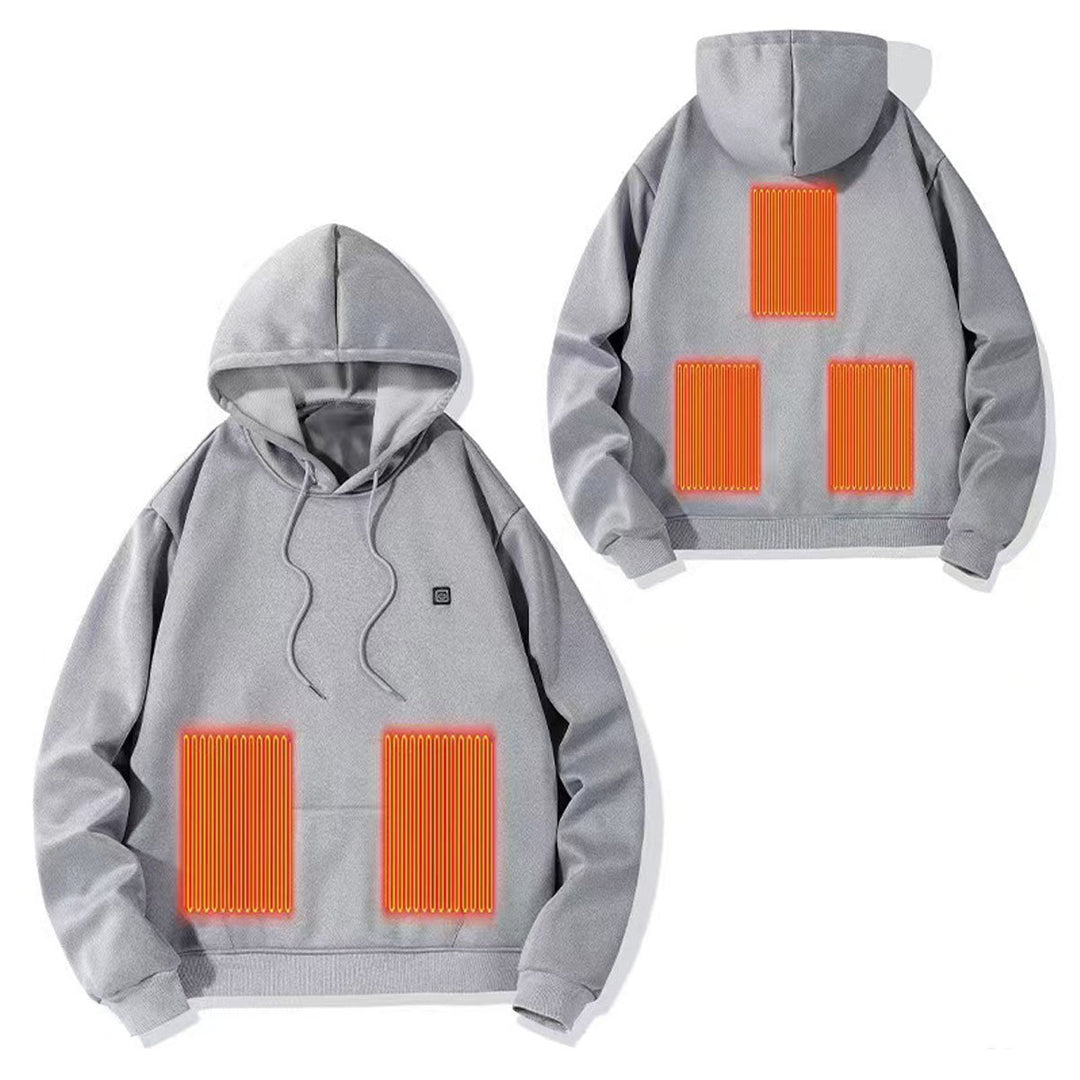 Warmtewereld™ Verwarmde hoodie met warmte op borst en rug