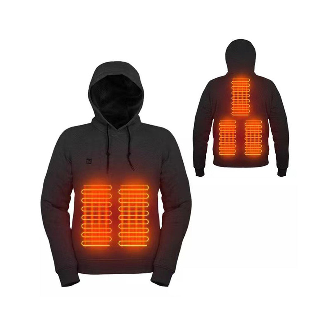 Warmtewereld™ Verwarmde hoodie met warmte op borst en rug