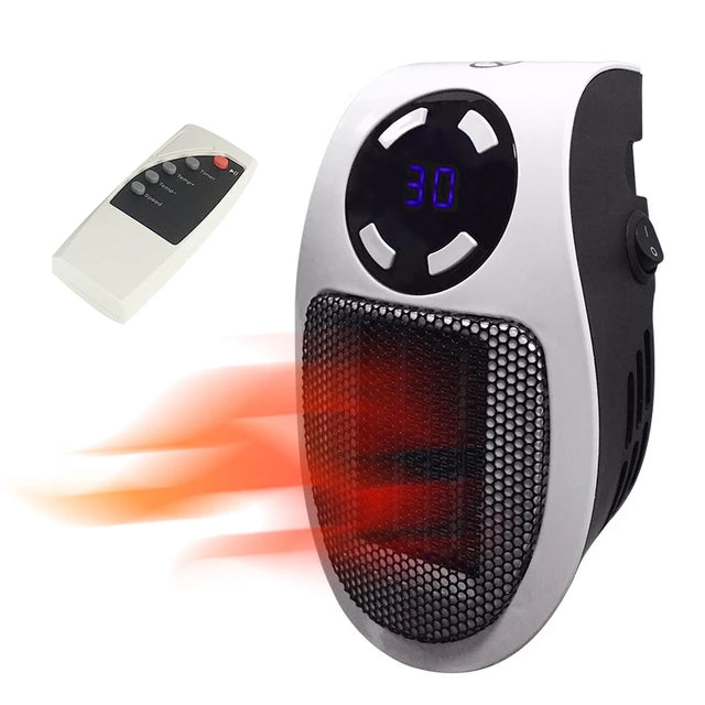 Warmtewereld™ Mini stopcontactkachel met afstandsbediening en timer