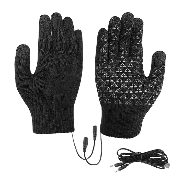 Warmtewereld™ USB-verwarmde gebreide handschoenen met antislipgrip