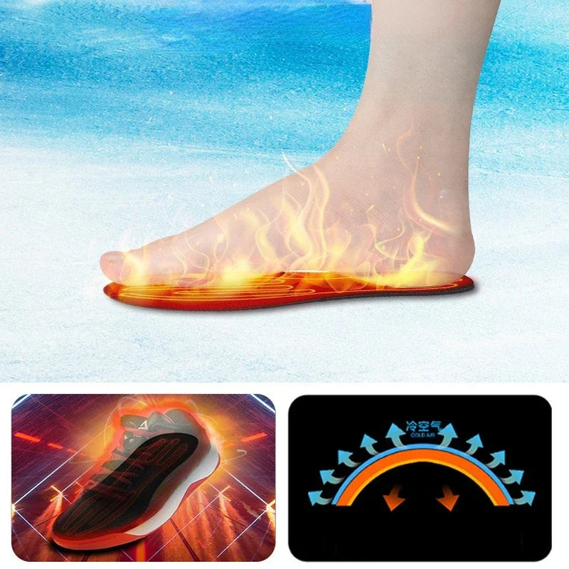 Warmtewereld™ Verwarmde inlegzolen met USB en koolstofvezelwarmte