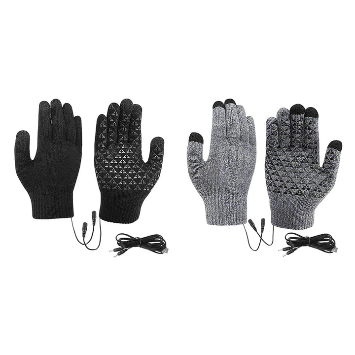 Warmtewereld™ USB-verwarmde gebreide handschoenen met antislipgrip
