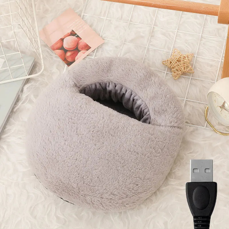 Warmtewereld™ USB-voetenwarmer van zachte fleece die snel warm wordt