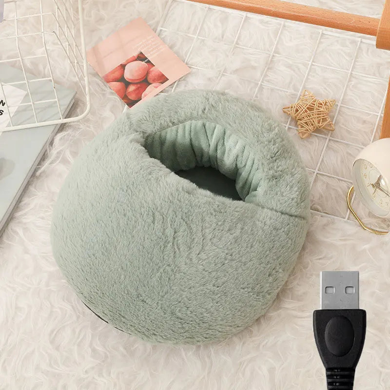 Warmtewereld™ USB-voetenwarmer van zachte fleece die snel warm wordt