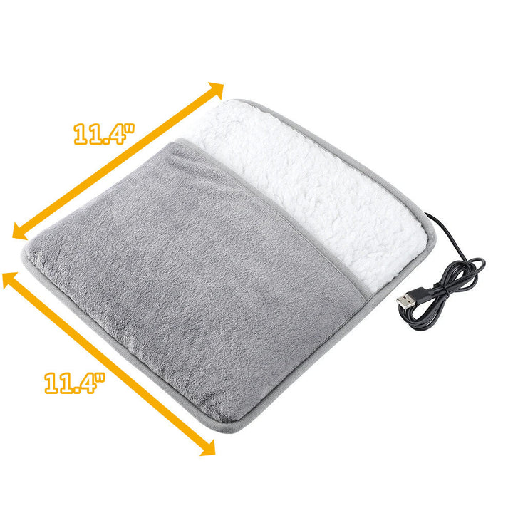 Warmtewereld™ USB-voetenwarmer van zachte flanel met 40 °C warmte